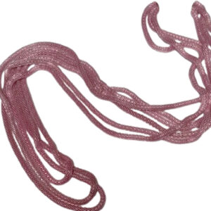 Collana 3 Fili Circa 48cm Diam 4mm Metallo Smaltato Rosa Metal