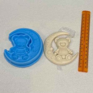Stampo Silicone Artigianale Orso Su Luna 80xh88mm