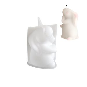 Stampo Silicone Per Candele Coniglio 69x45x45mm