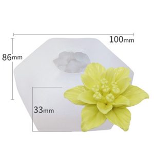 Stampo Silicone Per Candele Fiore 10x8 6cm